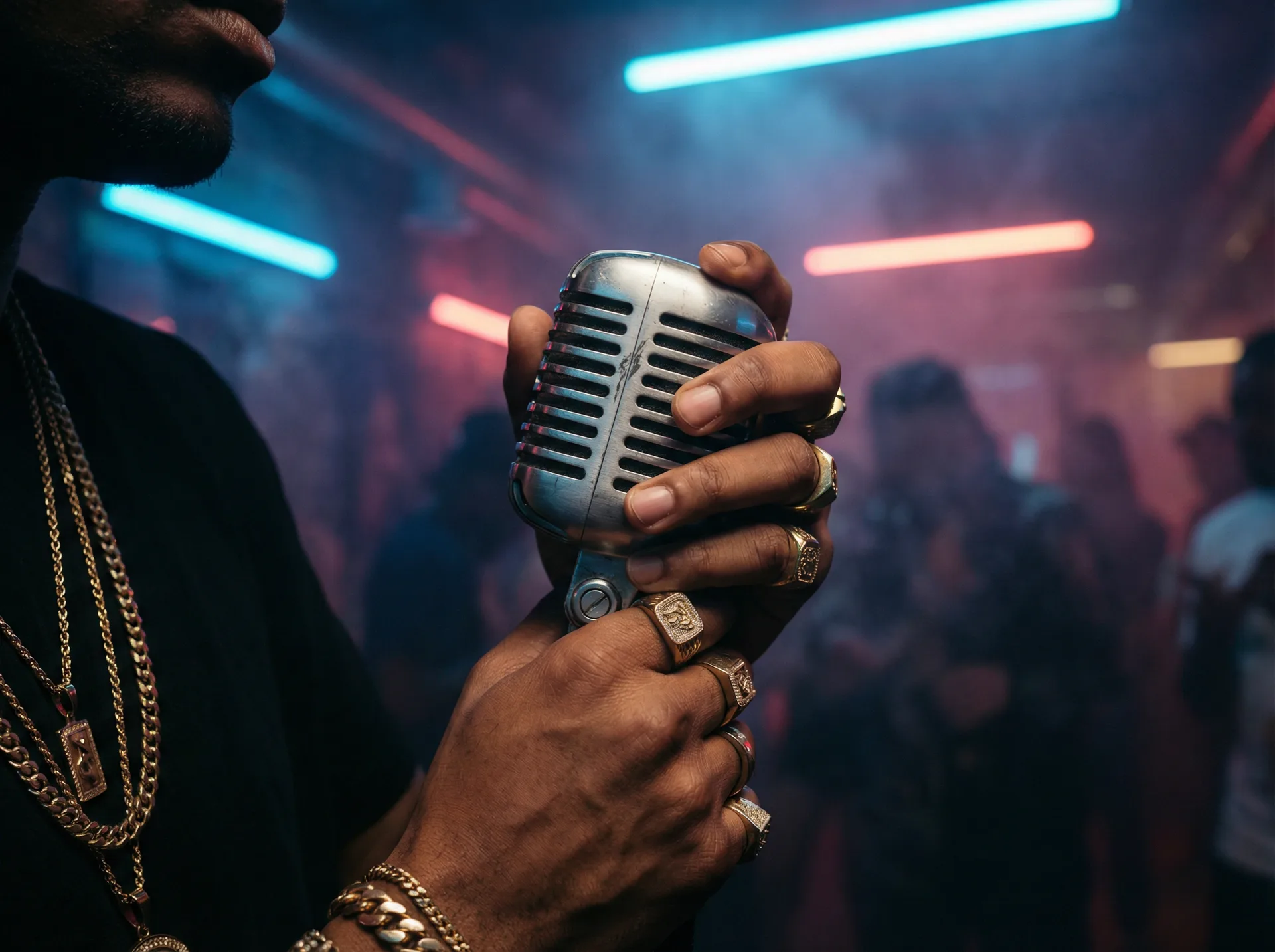 爱液官网登录入口下载百度 - 说唱歌手手持麦克风特写